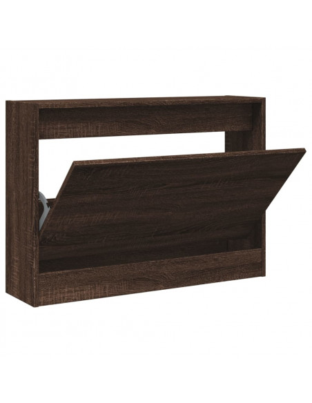 Scarpiera Rovere Marrone 80x21x57 cm in Legno Multistrato