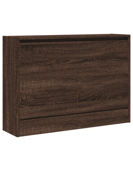 Scarpiera Rovere Marrone 80x21x57 cm in Legno Multistrato