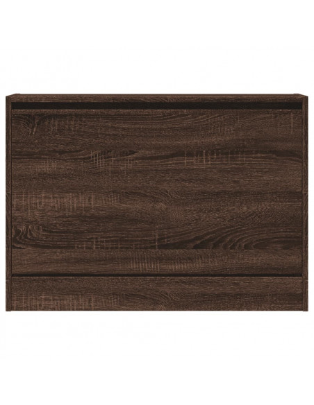 Scarpiera Rovere Marrone 80x21x57 cm in Legno Multistrato