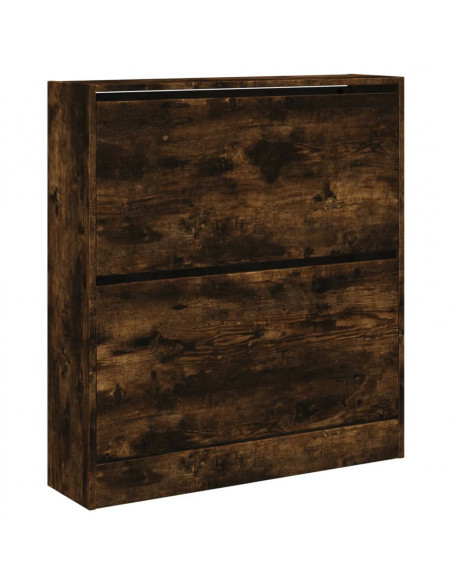 Scarpiera Rovere Fumo 80x21x87,5 cm in Legno Multistrato