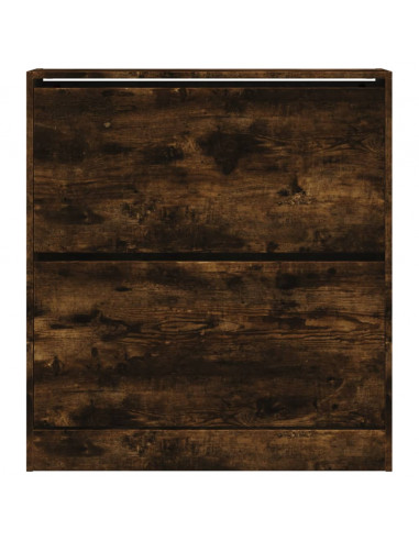 Scarpiera Rovere Fumo 80x21x87,5 cm in Legno Multistrato