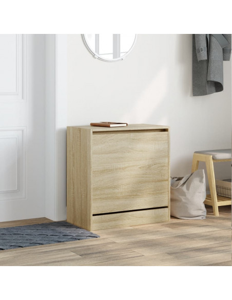 Scarpiera Rovere Sonoma 60x34x63,5 cm in Legno Multistrato
