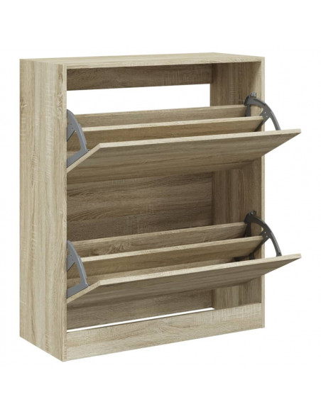 Scarpiera Rovere Sonoma 80x34x96,5 cm in Legno Multistrato