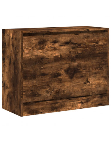 Scarpiera Rovere Fumo 80x34x63 cm in Legno Multistrato