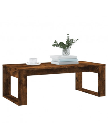 Tavolino da Salotto Rovere Fumo 102x50x35 cm Legno Multistrato