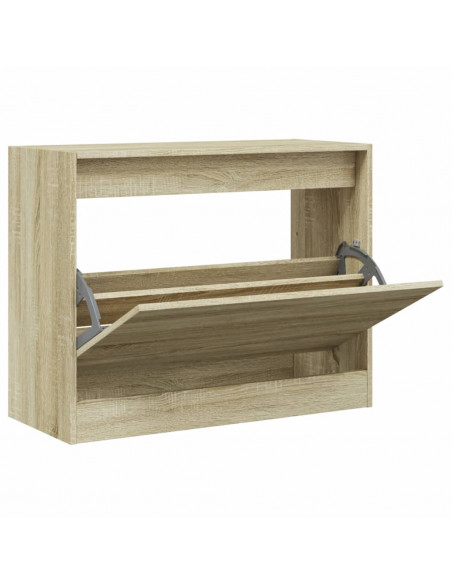 Scarpiera Rovere Sonoma 80x34x63 cm in Legno Multistrato