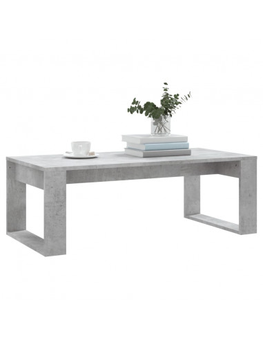Tavolino Salotto Grigio Cemento 102x50x35 cm Legno Multistrato