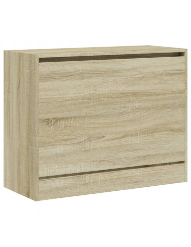 Scarpiera Rovere Sonoma 80x34x63 cm in Legno Multistrato