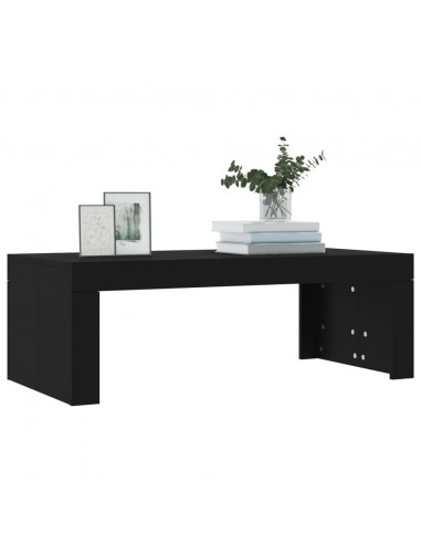 Tavolino da Salotto Nero 102x50x36 cm in Legno Multistrato