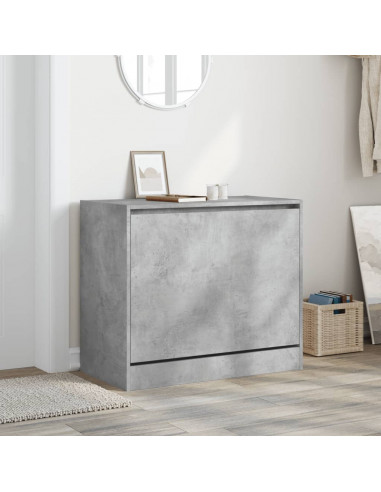 Scarpiera Grigio Cemento 80x42x69 cm in Legno Multistrato