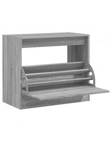 Scarpiera Grigio Sonoma 80x42x69 cm in Legno Multistrato