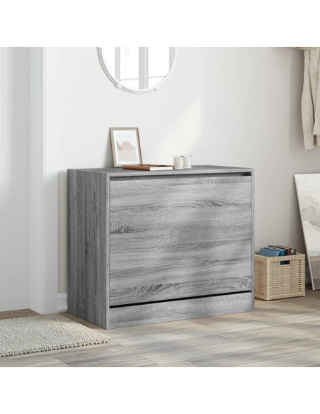 Scarpiera Grigio Sonoma 80x42x69 cm in Legno Multistrato