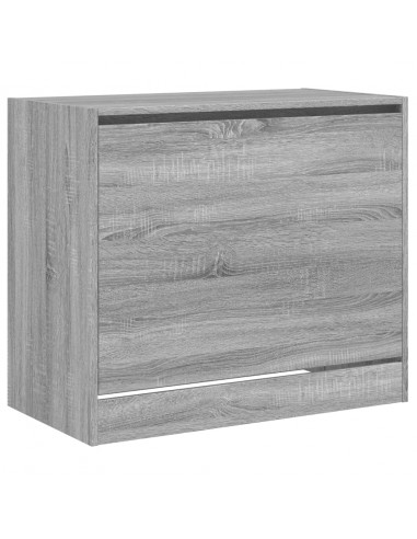 Scarpiera Grigio Sonoma 80x42x69 cm in Legno Multistrato