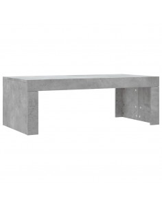 Tavolino Salotto Grigio Cemento 102x50x36 cm Legno Multistrato 2