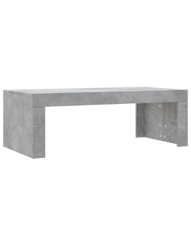 Tavolino Salotto Grigio Cemento 102x50x36 cm Legno Multistrato