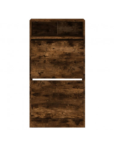 Scarpiera Rovere Fumo 60x34x116 cm in Legno Multistrato