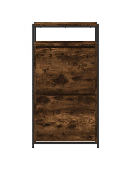 Scarpiera Rovere Fumo 60x34x112 cm in Legno Multistrato