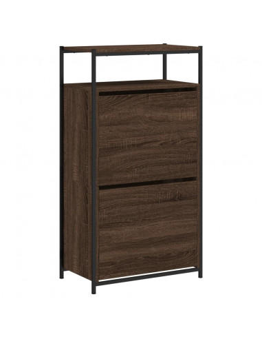 Scarpiera Rovere Marrone 60x34x112 cm in Legno Multistrato