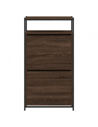 Scarpiera Rovere Marrone 60x34x112 cm in Legno Multistrato