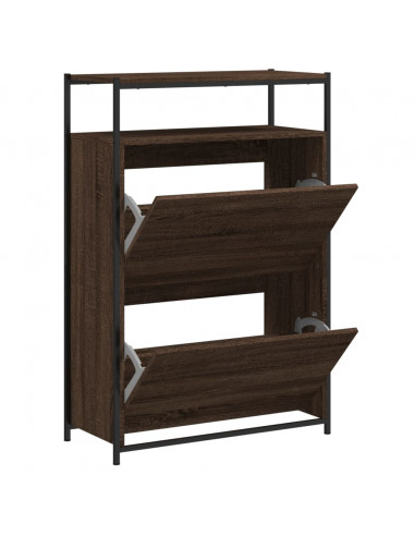 Scarpiera Rovere Marrone 75x34x112 cm in Legno Multistrato