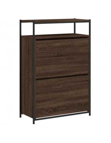 Scarpiera Rovere Marrone 75x34x112 cm in Legno Multistrato