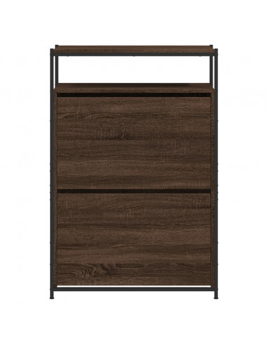 Scarpiera Rovere Marrone 75x34x112 cm in Legno Multistrato