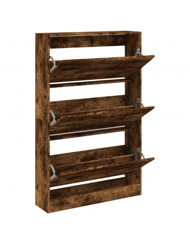 Scarpiera Rovere Fumo 80x21x125,5 cm in Legno Multistrato