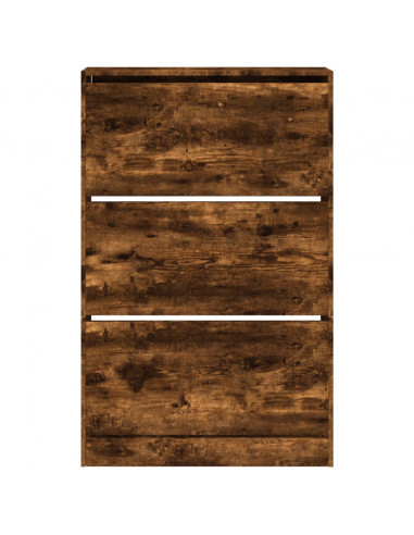 Scarpiera Rovere Fumo 80x21x125,5 cm in Legno Multistrato