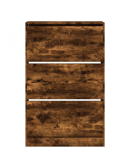 Scarpiera Rovere Fumo 80x21x125,5 cm in Legno Multistrato