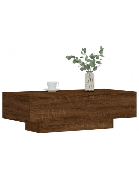 Tavolino Salotto Rovere Marrone 100x49,5x31cm Legno Multistrato