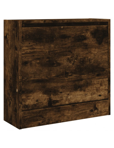 Scarpiera Rovere Fumo 60x21x57 cm in Legno Multistrato