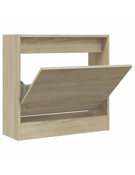 Scarpiera Rovere Sonoma 60x21x57 cm in Legno Multistrato