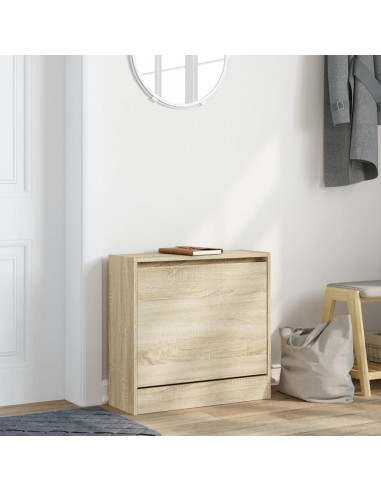 Scarpiera Rovere Sonoma 60x21x57 cm in Legno Multistrato