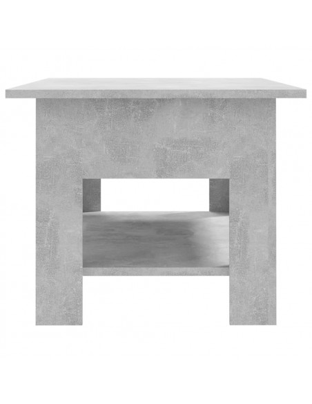 Tavolino da Salotto Grigio Cemento 102x55x42 cm in Truciolato