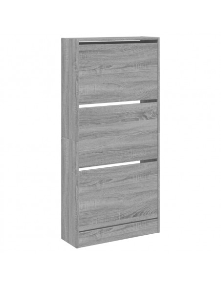 Scarpiera Grigio Sonoma 60x21x125,5 cm in Legno Multistrato
