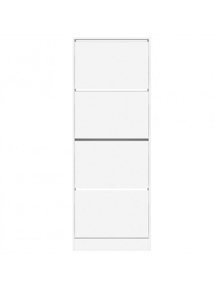 Scarpiera Bianca 60x21x163,5 cm in Legno Multistrato