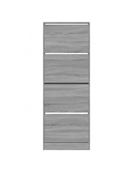 Scarpiera Grigio Sonoma 60x21x163,5 cm in Legno Multistrato