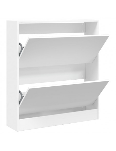 Scarpiera Bianca 80x21x87,5 cm in Legno Multistrato