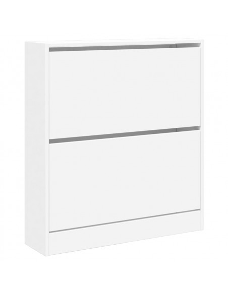 Scarpiera Bianca 80x21x87,5 cm in Legno Multistrato