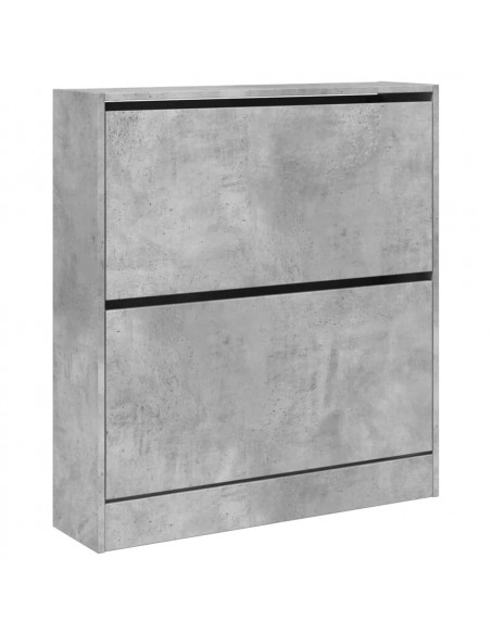 Scarpiera Grigio Cemento 80x21x87,5 cm in Legno Multistrato