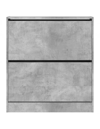 Scarpiera Grigio Cemento 80x21x87,5 cm in Legno Multistrato