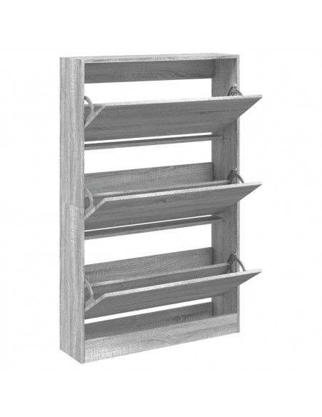 Scarpiera Grigio Sonoma 80x21x125,5 cm in Legno Multistrato