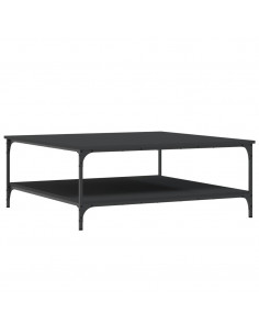 Tavolino da Salotto Nero 100x100x40 cm in Legno Multistrato 2