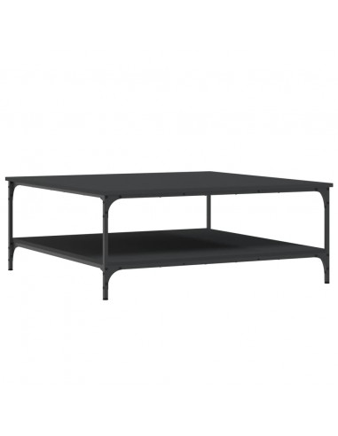 Tavolino da Salotto Nero 100x100x40 cm in Legno Multistrato