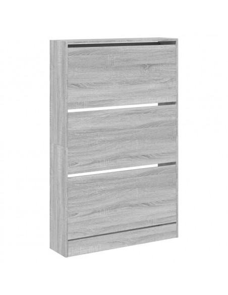 Scarpiera Grigio Sonoma 80x21x125,5 cm in Legno Multistrato