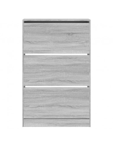 Scarpiera Grigio Sonoma 80x21x125,5 cm in Legno Multistrato