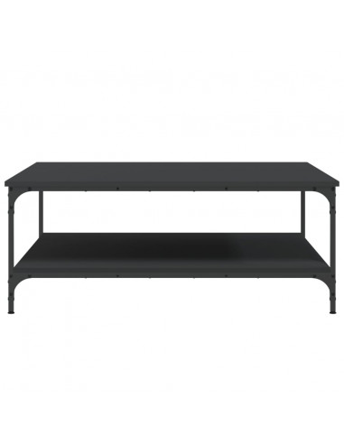 Tavolino da Salotto Nero 100x100x40 cm in Legno Multistrato