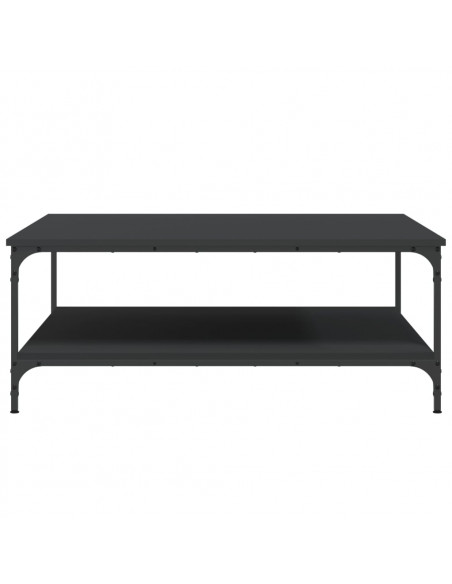 Tavolino da Salotto Nero 100x100x40 cm in Legno Multistrato