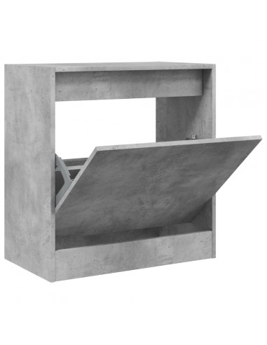 Scarpiera Grigio Cemento 60x34x63,5 cm in Legno Multistrato