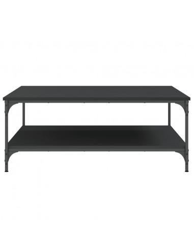 Tavolino da Salotto Nero 100x100x40 cm in Legno Multistrato